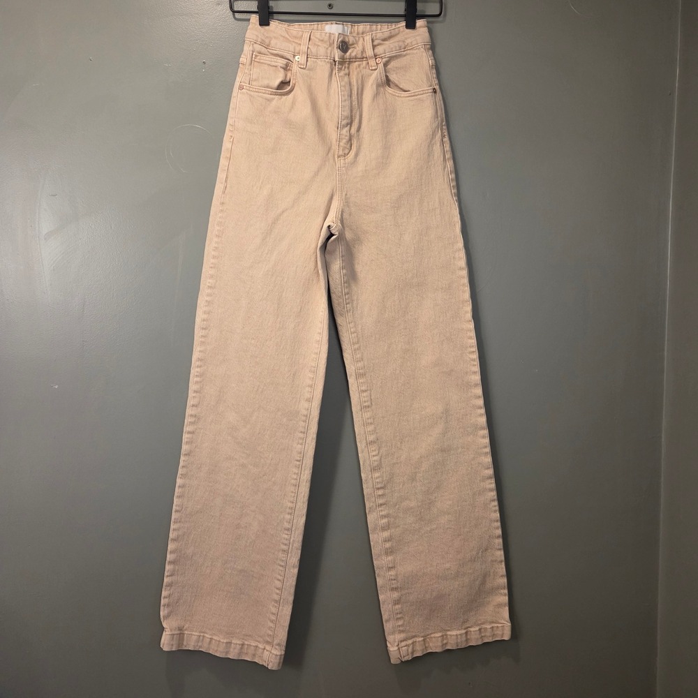 Abrand Jeans Women's‎ A '94 High & Wide Size 26 High Rise Straight Leg Cream